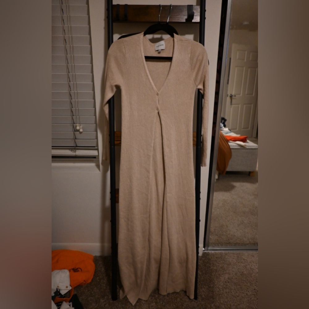 Elegant Cream Maxi Cardigan